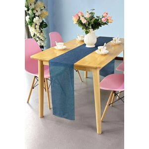 Neel Blue Hessian Table Runner, 29cm x 275cm Jute Fabric Dining Tableware in Mid Blue Size: 29 cm x 275 cm Mid Blue 29 cm x 275 cm Neel Blue Hessian Table Runner, 29cm x 275cm Jute Fabric Dining Tableware in Mid Blue Size: 29 cm x 275 cm Mid Blue 29 cm x 275 cm