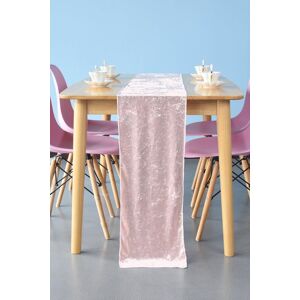 Neel Blue Crushed Velvet Table Runner, 33cm x 274cm in Light Pink Size: 33 cm x 274 cm Light Pink 33 cm x 274 cm Neel Blue Crushed Velvet Table Runner, 33cm x 274cm in Light Pink Size: 33 cm x 274 cm Light Pink 33 cm x 274 cm