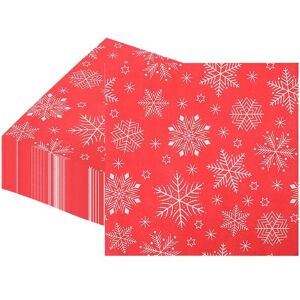 Neel Blue Christmas Party Disposable Napkins with Snoflakes Printed, 33cm x 33cm, 20pcs in Red Size: 33 cm x 33 cm Red 33 cm x 33 cm Neel Blue Christmas Party Disposable Napkins with Snoflakes Printed, 33cm x 33cm, 20pcs in Red Size: 33 cm x 33 cm Red 33 cm x 33 cm