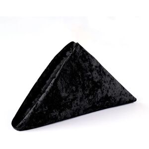 Neel Blue Diamond Velvet Napkin with Hemmed Edges, 20x20 Inch in Black Black Neel Blue Diamond Velvet Napkin with Hemmed Edges, 20x20 Inch in Black Black