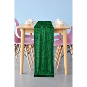 Neel Blue Crushed Velvet Table Runner, 33cm x 274cm in Dark Green Size: 33 cm x 274 cm Dark Green 33 cm x 274 cm Neel Blue Crushed Velvet Table Runner, 33cm x 274cm in Dark Green Size: 33 cm x 274 cm Dark Green 33 cm x 274 cm