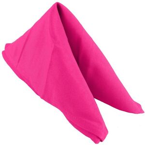 Neel Blue 20 Inch Polyester Table Napkins, Reusable, Wrinkle-Resistant Cloth Napkins, 10pcs in Fuchsia Fuchsia Neel Blue 20 Inch Polyester Table Napkins, Reusable, Wrinkle-Resistant Cloth Napkins, 10pcs in Fuchsia Fuchsia