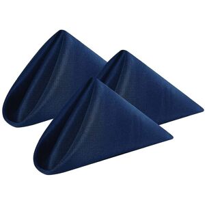 Neel Blue 20 Inch Polyester Table Napkins, Reusable, Wrinkle-Resistant Cloth Napkins, 10pcs in Navy Navy Neel Blue 20 Inch Polyester Table Napkins, Reusable, Wrinkle-Resistant Cloth Napkins, 10pcs in Navy Navy
