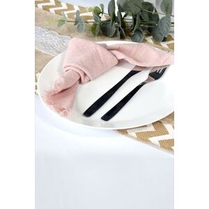 Neel Blue Fringe Cloth Napkin, 50cm x 50cm in Dusty Pink Size: 50 cm x 50 cm Dusty Pink 50 cm x 50 cm Neel Blue Fringe Cloth Napkin, 50cm x 50cm in Dusty Pink Size: 50 cm x 50 cm Dusty Pink 50 cm x 50 cm