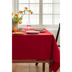 Neel Blue Plain Rectangular Polyester Fabric Tablecloth, 52x70 Inch in Red Red Neel Blue Plain Rectangular Polyester Fabric Tablecloth, 52x70 Inch in Red Red