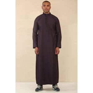 Arabic Thobes Men's Thobe Jubba Emirati Islamic Arabic Eid Embroidery Kaftan Jubbah Robe in Purple Size: XL Purple XL Arabic Thobes Men's Thobe Jubba Emirati Islamic Arabic Eid Embroidery Kaftan Jubbah Robe in Purple Size: XL Purple XL