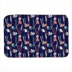 Warren Reed - Designer Hand Drawn Wild Flowers Sherpa Blanket in Blue Size: Large Blue Large Warren Reed - Designer Hand Drawn Wild Flowers Sherpa Blanket in Blue Size: Large Blue Large