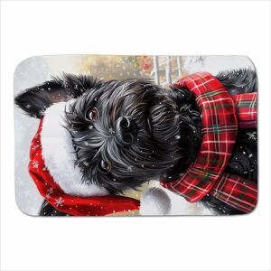 Warren Reed - Designer Christmas Doberman Sherpa Blanket in Black Size: Large Black Large Warren Reed - Designer Christmas Doberman Sherpa Blanket in Black Size: Large Black Large