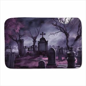Warren Reed - Designer Witchs Moonlit Cemetery Design Sherpa Blanket in Purple Size: Large Purple Large Warren Reed - Designer Witchs Moonlit Cemetery Design Sherpa Blanket in Purple Size: Large Purple Large