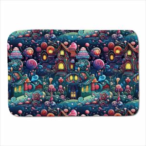 Warren Reed - Designer Whimsical Gingerbread House Pattern Sherpa Blanket in Blue Size: Large Blue Large Warren Reed - Designer Whimsical Gingerbread House Pattern Sherpa Blanket in Blue Size: Large Blue Large