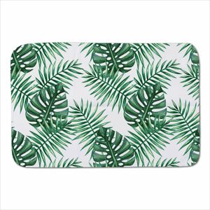 Warren Reed - Designer Watercolour Tropical Leaves Sherpa Blanket in Green Size: Large Green Large Warren Reed - Designer Watercolour Tropical Leaves Sherpa Blanket in Green Size: Large Green Large