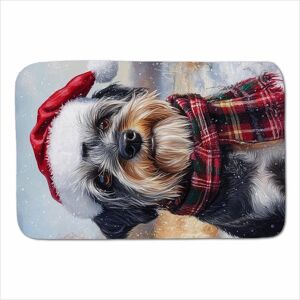 Warren Reed - Designer Christmas Schnauzer Sherpa Blanket in Grey Size: Large Grey Large Warren Reed - Designer Christmas Schnauzer Sherpa Blanket in Grey Size: Large Grey Large