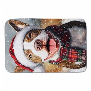 Warren Reed - Designer Snowy Christmas English Bull Terrier Sherpa Blanket Size: Large Multicolor Large Warren Reed - Designer Snowy Christmas English Bull Terrier Sherpa Blanket Size: Large Multicolor Large