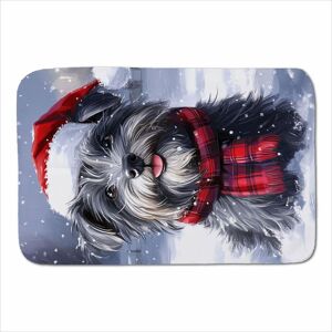 Warren Reed - Designer Christmas Skye Terrier Sherpa Blanket in Grey Size: Large Grey Large Warren Reed - Designer Christmas Skye Terrier Sherpa Blanket in Grey Size: Large Grey Large