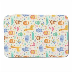 Warren Reed - Designer Cute Pastel Jungle Animals Sherpa Blanket in Yellow Size: Large Yellow Large Warren Reed - Designer Cute Pastel Jungle Animals Sherpa Blanket in Yellow Size: Large Yellow Large