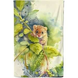 Warren Reed - Designer Dormouse Watercolour Tea Towel in Brown Brown Warren Reed - Designer Dormouse Watercolour Tea Towel in Brown Brown