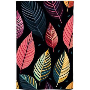 Warren Reed - Designer Colourful Leaves Pattern Tea Towel in Pink Pink Warren Reed - Designer Colourful Leaves Pattern Tea Towel in Pink Pink