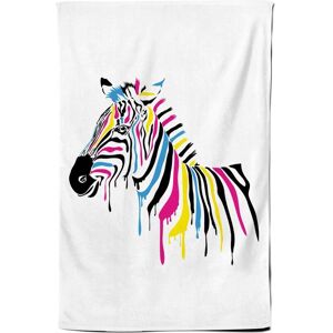 Warren Reed - Designer Multi Coloured Zebra Tea Towel in Pink Pink Warren Reed - Designer Multi Coloured Zebra Tea Towel in Pink Pink