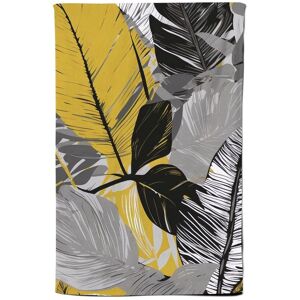 Warren Reed - Designer Grey Yellow Floral Leaves Tea Towel Yellow Warren Reed - Designer Grey Yellow Floral Leaves Tea Towel Yellow