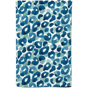 Warren Reed - Designer Watercolour Leopard Print Tea Towel in Blue Blue Warren Reed - Designer Watercolour Leopard Print Tea Towel in Blue Blue