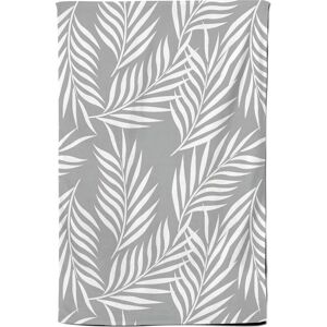 Warren Reed - Designer Palm Tree Leaves Tea Towel in Grey Grey Warren Reed - Designer Palm Tree Leaves Tea Towel in Grey Grey