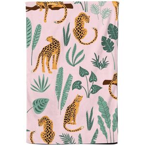Warren Reed - Designer Hand Drawn Leopards Tea Towel in Pink Pink Warren Reed - Designer Hand Drawn Leopards Tea Towel in Pink Pink