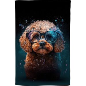 Warren Reed - Designer Cavapoo Dog Face Splashart Tea Towel Multicolor Warren Reed - Designer Cavapoo Dog Face Splashart Tea Towel Multicolor