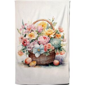 Warren Reed - Designer Easter Watercolour Basket Tea Towel Multicolor Warren Reed - Designer Easter Watercolour Basket Tea Towel Multicolor