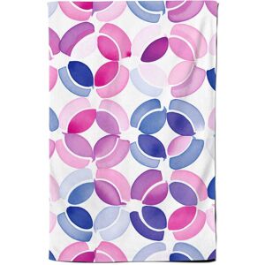 Warren Reed - Designer Interlocking Pink Blue Shape Tea Towel Pink Warren Reed - Designer Interlocking Pink Blue Shape Tea Towel Pink