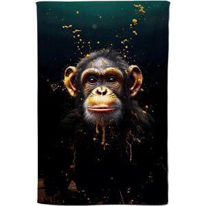 Warren Reed - Designer Splashart Cheeky Chimp Face Tea Towel in Orange Orange Warren Reed - Designer Splashart Cheeky Chimp Face Tea Towel in Orange Orange