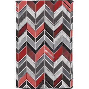 Warren Reed - Designer Red Grey Geometric Pattern Tea Towel Grey Warren Reed - Designer Red Grey Geometric Pattern Tea Towel Grey