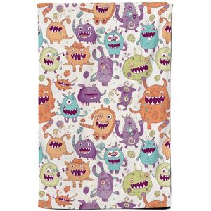 Warren Reed - Designer Playful Halloween Monsters Tea Towel in Purple Purple Warren Reed - Designer Playful Halloween Monsters Tea Towel in Purple Purple