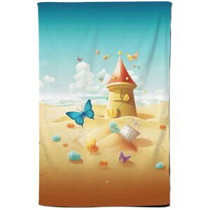 Warren Reed - Designer Butterflies On A Beach Holiday Tea Towel in Yellow Yellow Warren Reed - Designer Butterflies On A Beach Holiday Tea Towel in Yellow Yellow