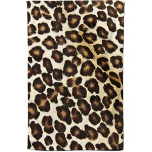 Warren Reed - Designer Leopard Hide Print Tea Towel in Brown Brown Warren Reed - Designer Leopard Hide Print Tea Towel in Brown Brown