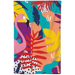 Warren Reed - Designer Tropical Flamingoes Tea Towel in Pink Pink Warren Reed - Designer Tropical Flamingoes Tea Towel in Pink Pink