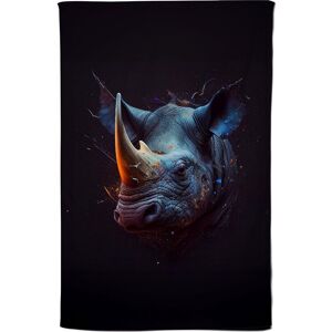 Warren Reed - Designer Rhino Face Splashart Tea Towel in Grey Grey Warren Reed - Designer Rhino Face Splashart Tea Towel in Grey Grey