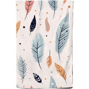 Warren Reed - Designer Pastel Feather Pattern Tea Towel in Blue Blue Warren Reed - Designer Pastel Feather Pattern Tea Towel in Blue Blue