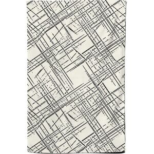 Warren Reed - Designer Monochrome Distressted Pattern Tea Towel in Grey Grey Warren Reed - Designer Monochrome Distressted Pattern Tea Towel in Grey Grey