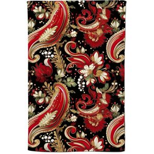 Warren Reed - Designer Paisley Christmas Stars Red Tea Towel Red Warren Reed - Designer Paisley Christmas Stars Red Tea Towel Red