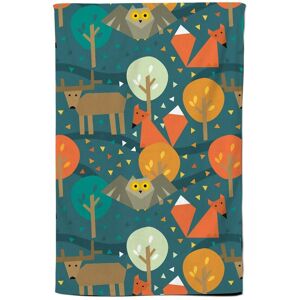 Warren Reed - Designer Wild Nightlife Tea Towel in Green Green Warren Reed - Designer Wild Nightlife Tea Towel in Green Green