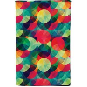 Warren Reed - Designer Colourful Grunge Circle Pattern Tea Towel in Red Red Warren Reed - Designer Colourful Grunge Circle Pattern Tea Towel in Red Red