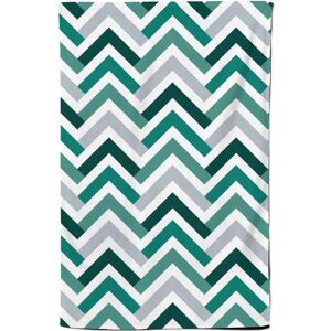 Warren Reed - Designer Geometric Retro Vintage Colored Chevron Pattern Tea Towel in Green Green Warren Reed - Designer Geometric Retro Vintage Colored Chevron Pattern Tea Towel in Green Green