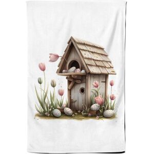 Warren Reed - Designer Sweet Easter Birdhouse Tea Towel Multicolor Warren Reed - Designer Sweet Easter Birdhouse Tea Towel Multicolor