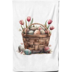 Warren Reed - Designer Easter Egg Basket & Tulips Tea Towel Multicolor Warren Reed - Designer Easter Egg Basket & Tulips Tea Towel Multicolor