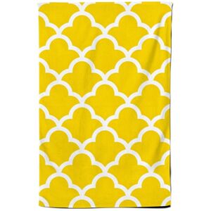 Warren Reed - Designer Geometric Yellow Quatrefoil Wave Tea Towel Yellow Warren Reed - Designer Geometric Yellow Quatrefoil Wave Tea Towel Yellow