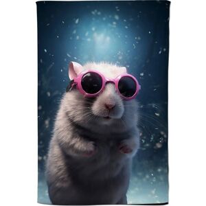 Warren Reed - Designer Splashart DoorMouse with Pink Glasses Tea Towel Pink Warren Reed - Designer Splashart DoorMouse with Pink Glasses Tea Towel Pink