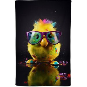 Warren Reed - Designer Funky Easter Chick With Glasses Tea Towel Multicolor Warren Reed - Designer Funky Easter Chick With Glasses Tea Towel Multicolor