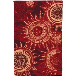 Warren Reed - Designer Abstract Red Moon & Sun Tea Towel Red Warren Reed - Designer Abstract Red Moon & Sun Tea Towel Red