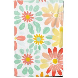 Warren Reed - Designer Green & Yellow Flowers Tea Towel Green Warren Reed - Designer Green & Yellow Flowers Tea Towel Green