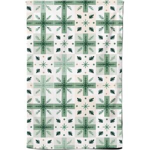 Warren Reed - Designer Christmas Quilting Squares, Green & White, Geometric Tea Towel Green Warren Reed - Designer Christmas Quilting Squares, Green & White, Geometric Tea Towel Green